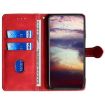 Redmi A5 4G Leather Phone Case - Magnetic Buckle, Skin Feel, Red - 3