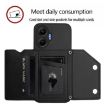 Redmi Turbo 4 Pro/Poco F7 Black Case with Wrist Strap & Card Slots - 5
