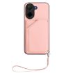 Redmi A5/Poco C71 Pink Phone Case with Wrist Strap & Card Slots - 2