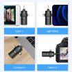 AP009 Wireless Lavalier Microphone with 3 in 1 Receiver (Black) - 7