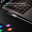 Type-C Male to Female Digital Display Charging Adapter - Light Black - 5