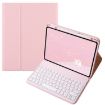 Infinix Xpad 11" Pink Bluetooth Keyboard Leather Case with Round Keys - 1