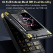 M7+ 4G Dual Screen Flip Phone, 6800mAh, Dual SIM, SOS, EU Plug, Black - 5