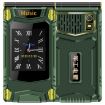 M7+ 4G Dual Screen Flip Phone, 6800mAh, Dual SIM, SOS, EU Plug, Green - 1