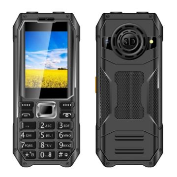 Q6000 Elder Keypad Phone, 2.4", 6800mAh, Dual SIM, SOS, EU Plug, Black - 1