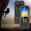 Q6000 Elder Keypad Phone, 2.4", 6800mAh, Dual SIM, SOS, EU Plug, Black - 3