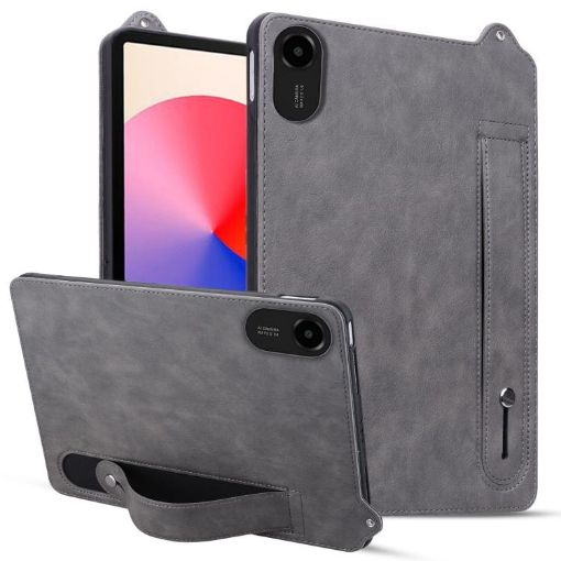 Xiaomi Redmi Pad 2 Grey TPU Leather Tablet Case with Wristband - 1