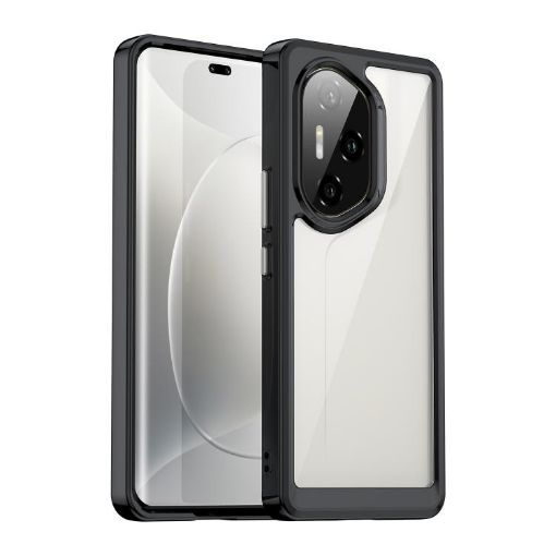 For Honor 300 Pro Colorful Series Acrylic TPU Phone Case Black - 1