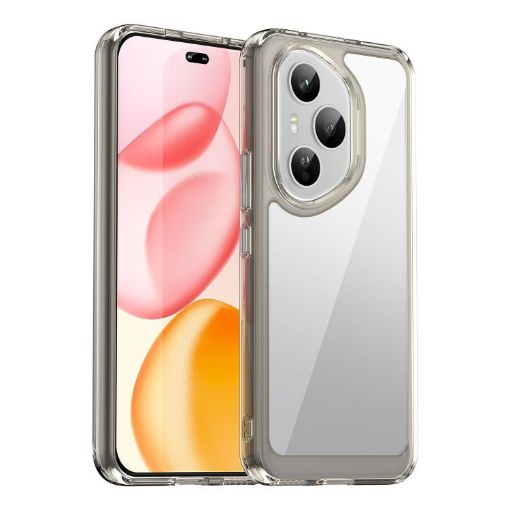 Honor 400 Pro 5G Global Acrylic TPU Phone Case Transparent Grey - 1