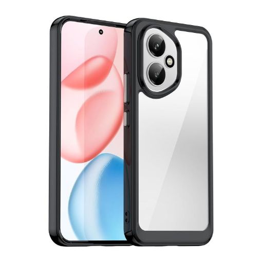 For Honor 400 Global 156.5mm Colorful Acrylic TPU Phone Case Black - 1