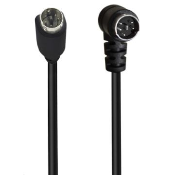 Mini DIN 5 Pin Audio/Video Cable 0.5m Straight to Elbow - 1