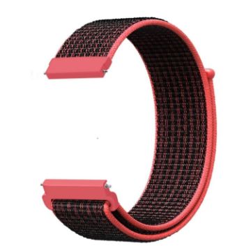 Samsung Galaxy Watch 46mm Nylon Braided Band - Red Black - 1
