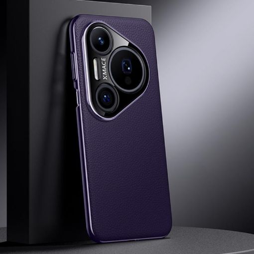 Huawei Pura 80 Ultra 5G Leather Phone Case - Dark Purple - 1