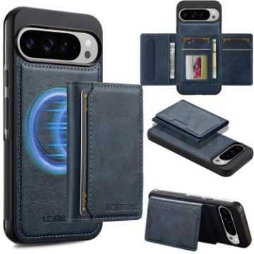 Google Pixel 10/10 Pro LC.IMEEKE L5 RFID Card Bag Magsafe Case Blue - 1