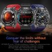 ET492 Smart Watch: 1.43" AMOLED, ECG/Blood Sugar, Leather Strap, Brown - 4