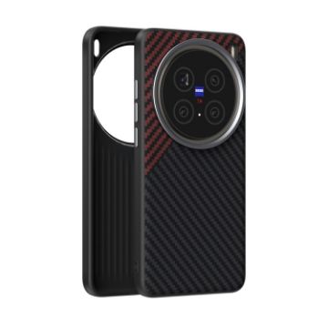 Vivo X200 Pro ABEEL C Carbon Fiber 6D MagSafe Case (Black Red) - 1