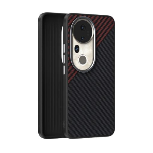 Vivo S20 Pro ABEEL C Carbon Fiber 6D MagSafe Phone Case Black Red - 1