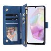 Samsung Galaxy A17 5G Frosted Zipper Wallet Leather Case - Blue - 4