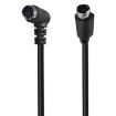 3m Mini DIN 7 Pin S-Video Core AV Cable (Straight to Elbow) - 1