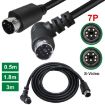 Mini DIN 7 Pin S-Video Cable 0.5m Straight to Elbow Audio/Video - 6