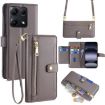 Redmi Note 14S 4G Grey Sheep Texture Leather Wallet Phone Case - 1
