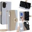 Redmi A5 4G Crossbody Litchi Texture Leather Phone Case Blue - 1