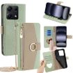Redmi Note 14S 4G Green Litchi Texture Leather Crossbody Phone Case - 1