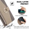 Redmi Note 14S 4G Grey Litchi Texture Leather Crossbody Phone Case - 5