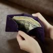 DG.MING M6 Series Purple 3-Fold Multi Card Wallet - 6