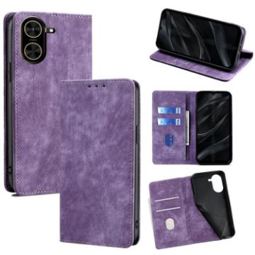 Redmi A5 4G RFID Anti-theft Magnetic Leather Phone Case Purple - 1