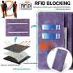 Redmi A5 4G RFID Anti-theft Magnetic Leather Phone Case Purple - 6