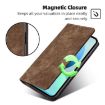 Redmi Note 14S 4G RFID Anti-theft Magnetic Leather Case Brown - 5