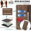 Redmi Note 14S 4G RFID Anti-theft Magnetic Leather Case Brown - 6