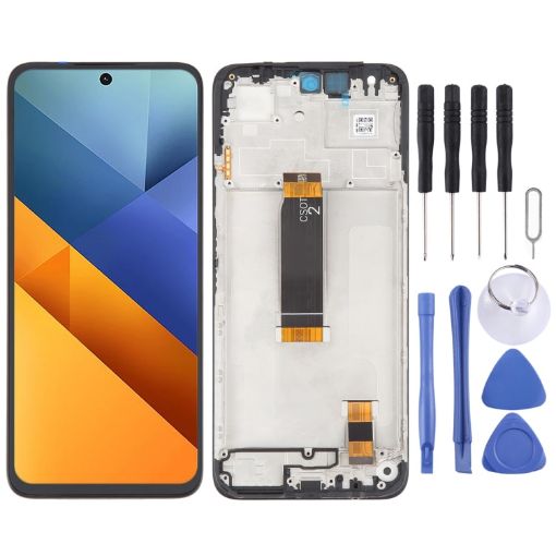 Xiaomi Poco M6 4G OEM LCD Screen Digitizer Assembly with Frame - 1