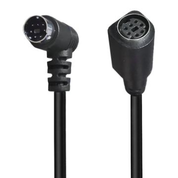 Mini DIN 7 Pin A/V Cable 0.5m (M to F Elbow) - 1