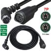 3m Mini DIN 7 Pin Core A/V Cable (Male to Female Elbow) - 6