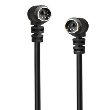 Mini DIN 6 Pin Extension Cable 0.5m Male to Male Elbow - 1