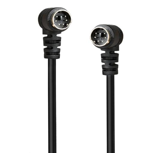 Mini DIN 6 Pin Extension Cable 0.5m Male to Male Elbow - 1