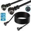 Mini DIN 6 Pin Core Extension Cable 1.8m Male to Male Elbow - 5