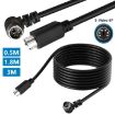 Mini DIN 6 Pin Extension Cable 1.8m (Male Elbow to Male Straight) - 5