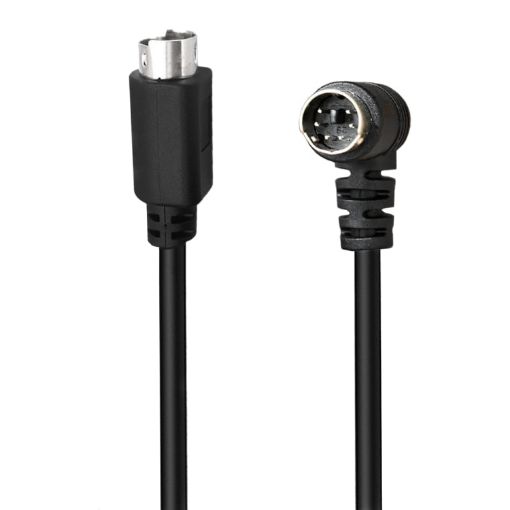 3m Mini DIN 6 Pin Extension Cable, Male Elbow to Male Straight - 1