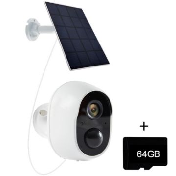 Graffit Home Ultra-HD Solar WiFi Camera, 64GB Memory, EU Plug - 1