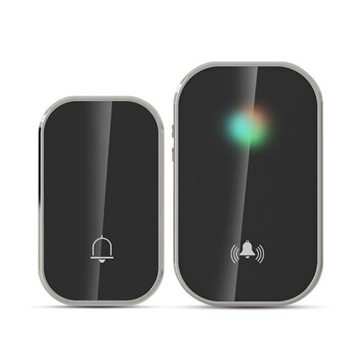 Waterproof Long Distance Remote Control Wireless Doorbell - Black 2 in 1 - 1