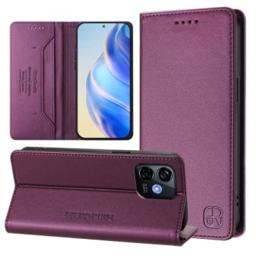 Ulefone Note 16 Pro Violet RFID Leather Phone Case Dual-Folded Magnetic - 1
