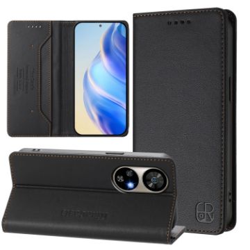 Ulefone Note 17 Pro RC01 Dual-Folded Magnetic RFID Leather Case Black - 1