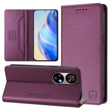 Ulefone Note 17 Pro Violet RFID Leather Phone Case Dual-Folded Magnetic - 1