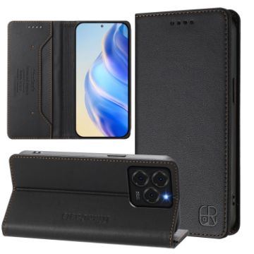 Ulefone Note 20 Pro RC01 Dual-Fold Magnetic RFID Leather Case Black - 1