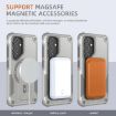 Samsung Galaxy A35 Grey Armor MagSafe Holder Hybrid TPU Phone Case - 6