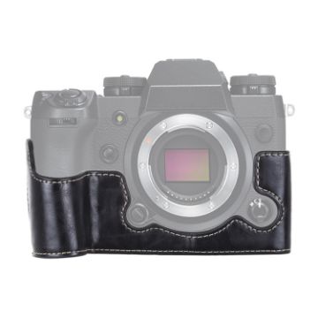 FUJIFILM X-H1 Black PU Leather Camera Half Case Base 1/4" Thread - 1