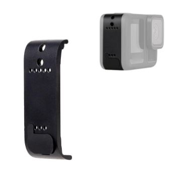 BS Plastic Battery Side Interface Cover with Silicone Plug for GoPro HERO13/12/11/10/9 - 1